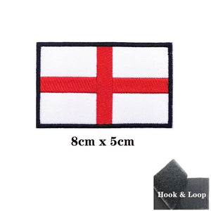 England Flag Patch - Iron On/Hook & Loop Patch