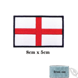 England Flag Patch - Iron On/Hook & Loop Patch