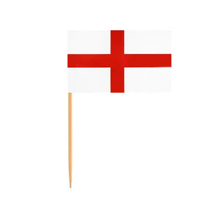 England Flag Toothpicks - Cupcake Toppers (100Pcs)