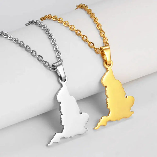 England Map Necklace