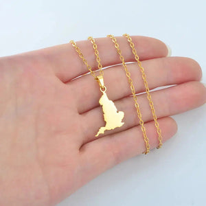 England Map Necklace