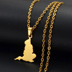 England Map Necklace