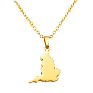 England Map Necklace