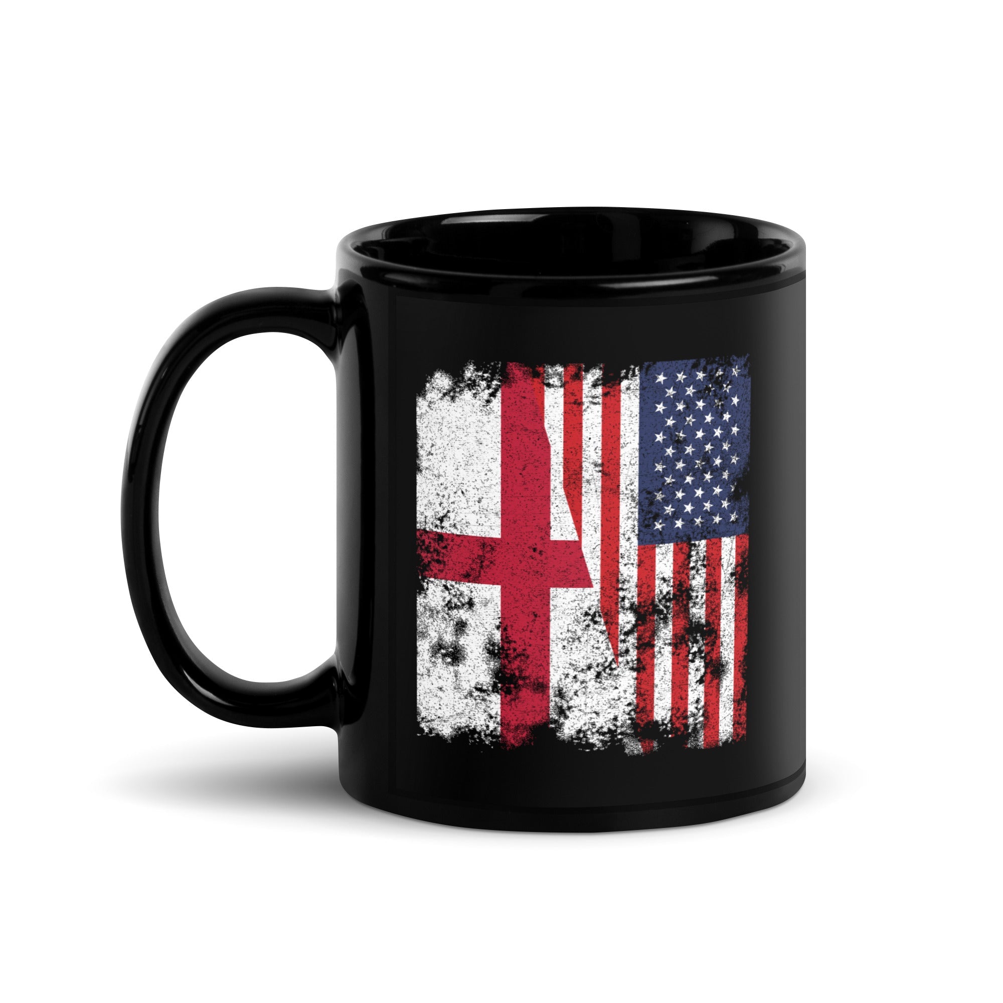 England USA Flag - Half American Mug