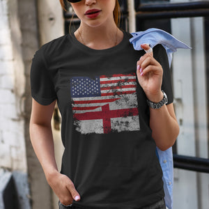 England USA Flag T-Shirt