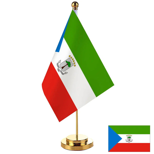 Equatorial Guinea Desk Flag - Small Office Table Flag