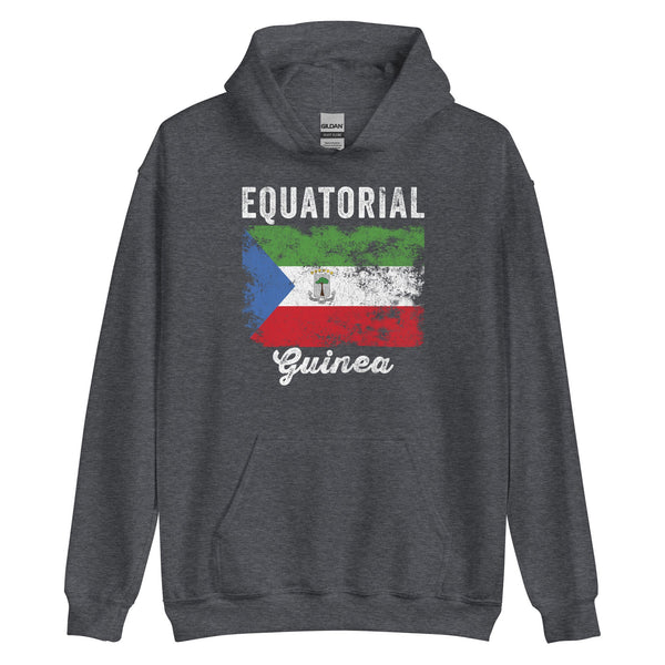 Equatorial Guinea Flag Distressed Hoodie