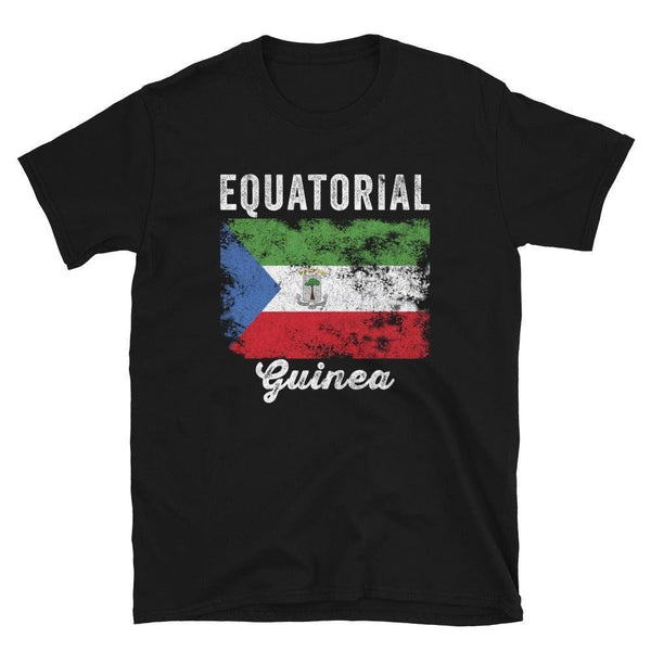 Equatorial Guinea Flag Distressed T-Shirt