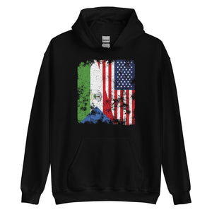 Equatorial Guinea USA Flag Half American Hoodie