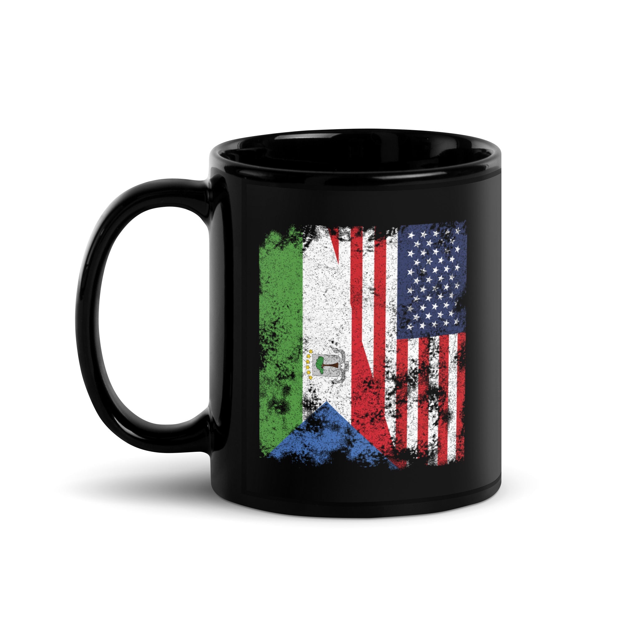 Equatorial Guinea USA Flag Half American Mug