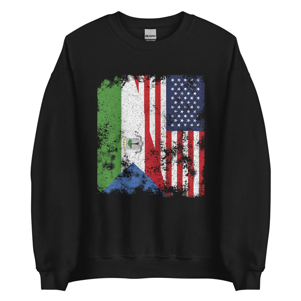 Equatorial Guinea USA Flag Half American Sweatshirt
