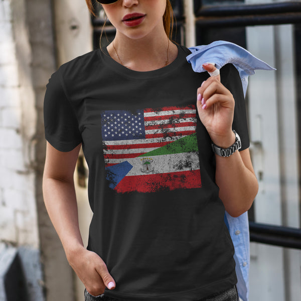 Equatorial Guinea USA Flag T-Shirt