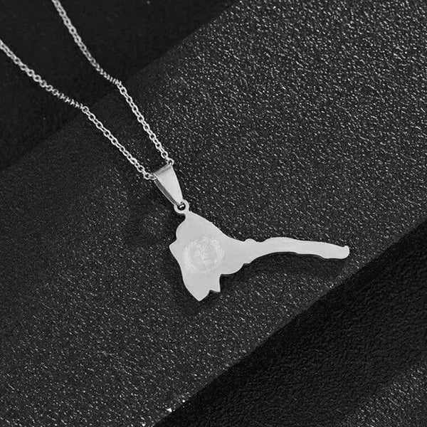 Eritrea Flag Map Necklace