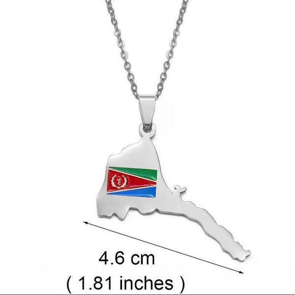 Eritrea Flag Map Necklace Collection