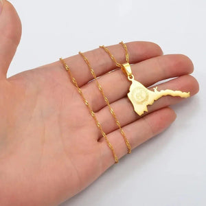 Eritrea Flag Map Necklace Collection