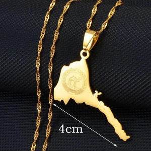 Eritrea Flag Map Necklace Collection