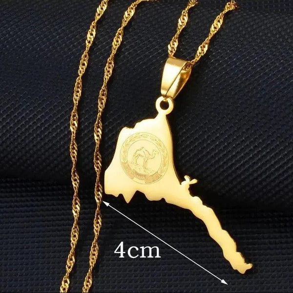 Eritrea Flag Map Necklace Collection