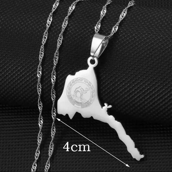 Eritrea Flag Map Necklace Collection