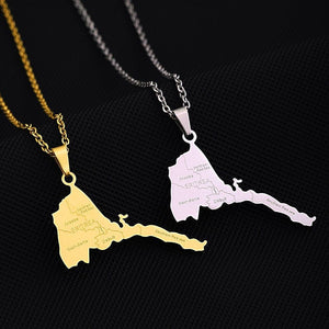 Eritrea Map Necklace