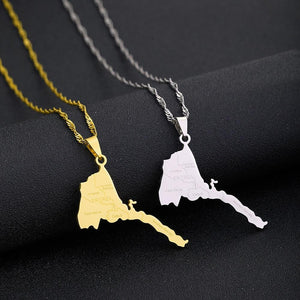 Eritrea Map Necklace