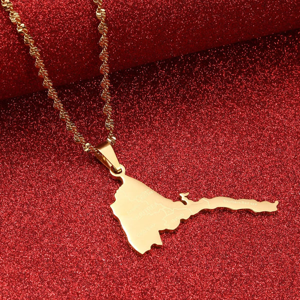 Eritrea Map Necklace