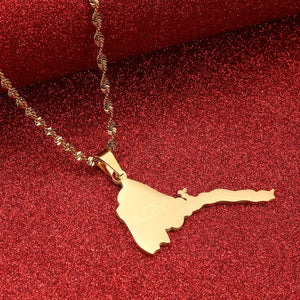 Eritrea Map Necklace