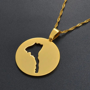 Eritrea Map Necklace