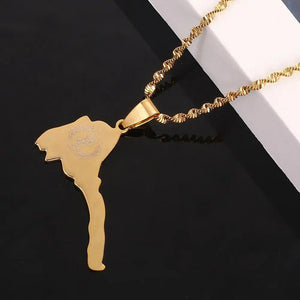 Eritrea Map Necklace