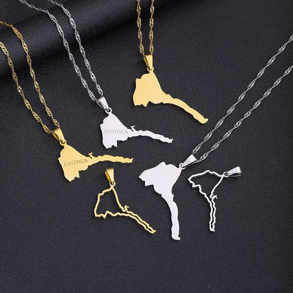 Eritrea Map Necklace