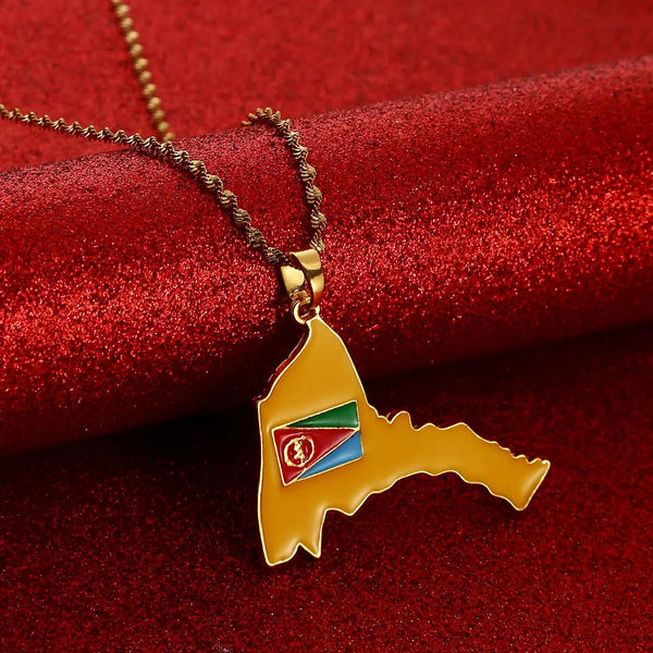 Eritrea Map Necklace