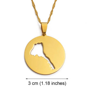 Eritrea Map Necklace