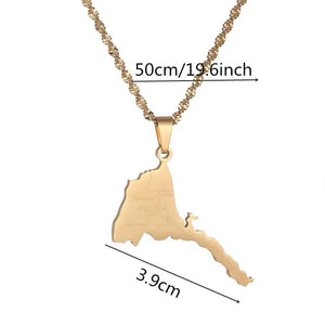 Eritrea Map Necklace