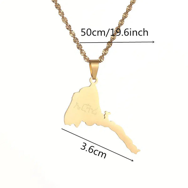 Eritrea Map Necklace