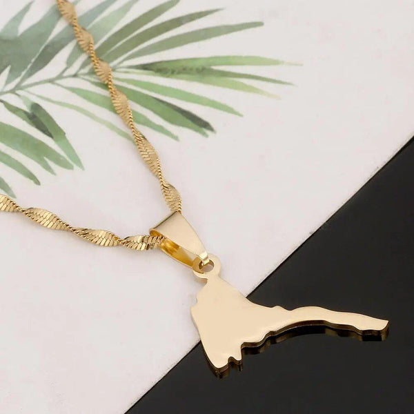 Eritrea Map Necklace