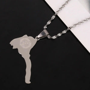 Eritrea Map Necklace