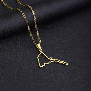 Eritrea Map Necklace