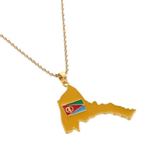 Eritrea Map Necklace