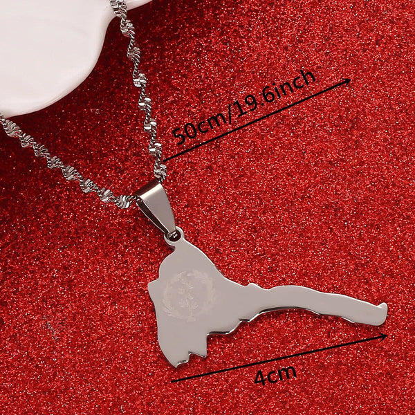 Eritrea Map Necklace