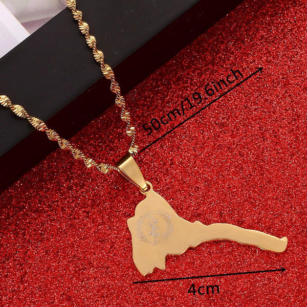 Eritrea Map Necklace