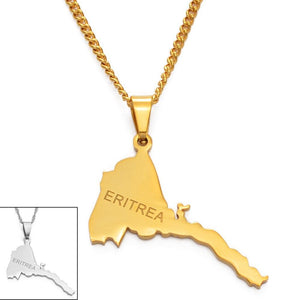 Eritrea Map Necklace