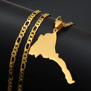 Eritrea Map Necklace