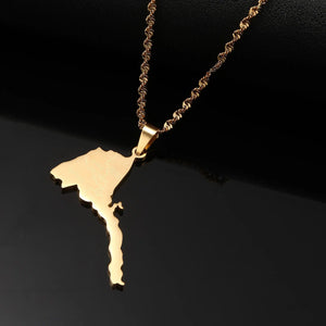 Eritrea Map Necklace