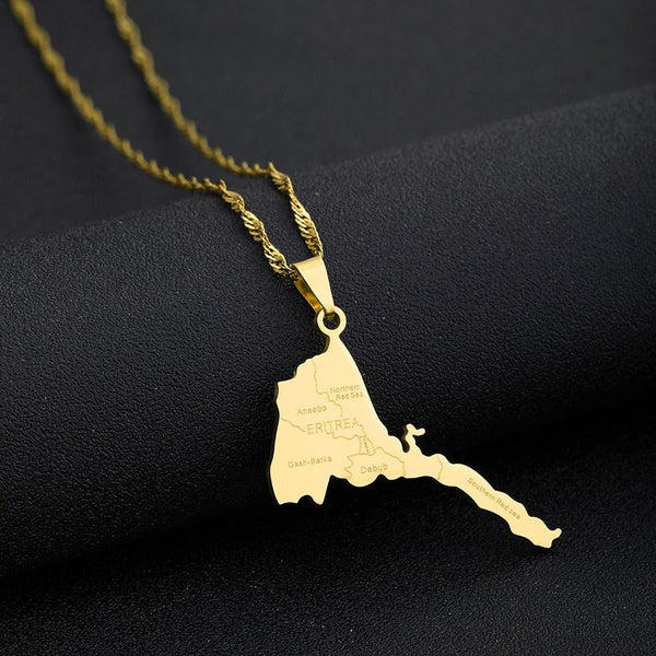 Eritrea Map Necklace