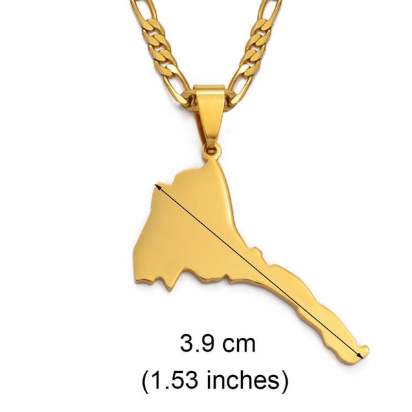 Eritrea Map Necklace