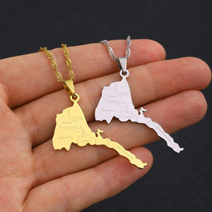 Eritrea Map Necklace