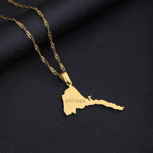 Eritrea Map Necklace