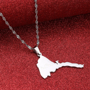 Eritrea Map Necklace