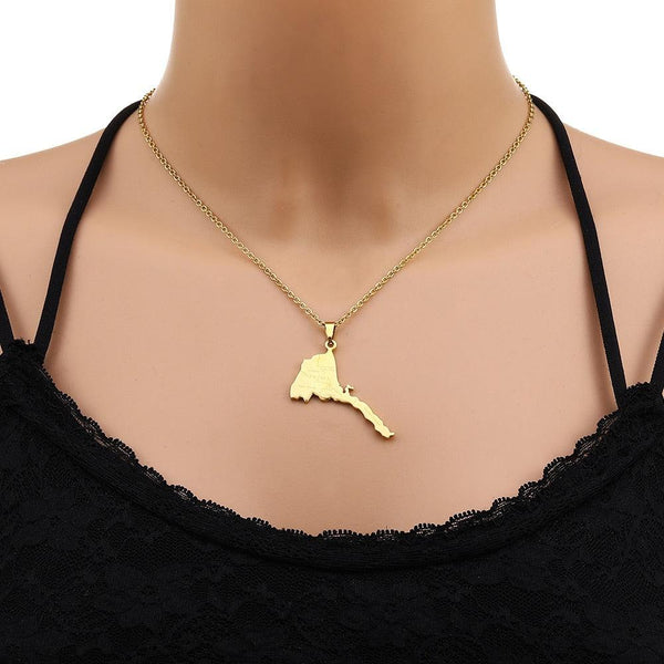 Eritrea Map Necklace