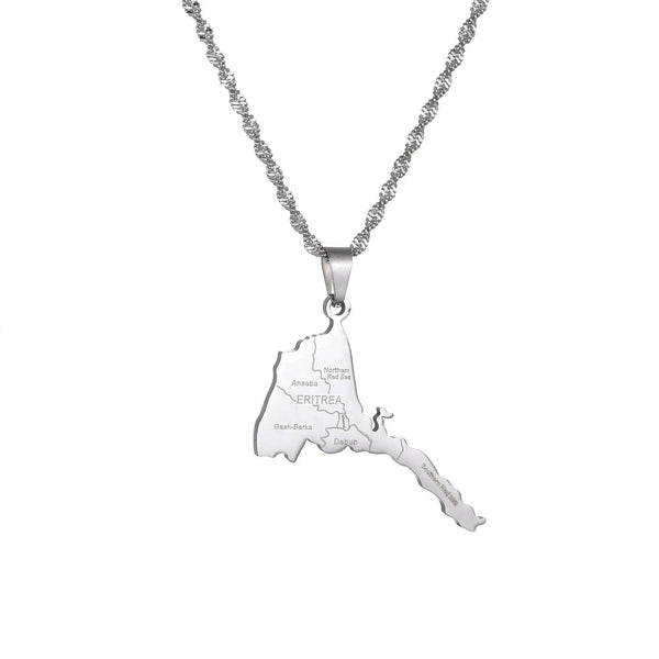 Eritrea Map Necklace