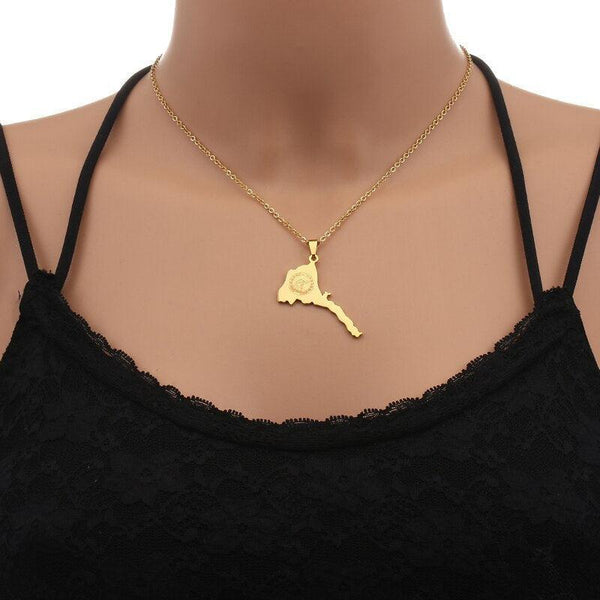 Eritrea Map Necklace